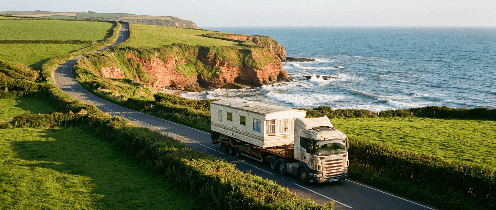 Caravan transport in Devon