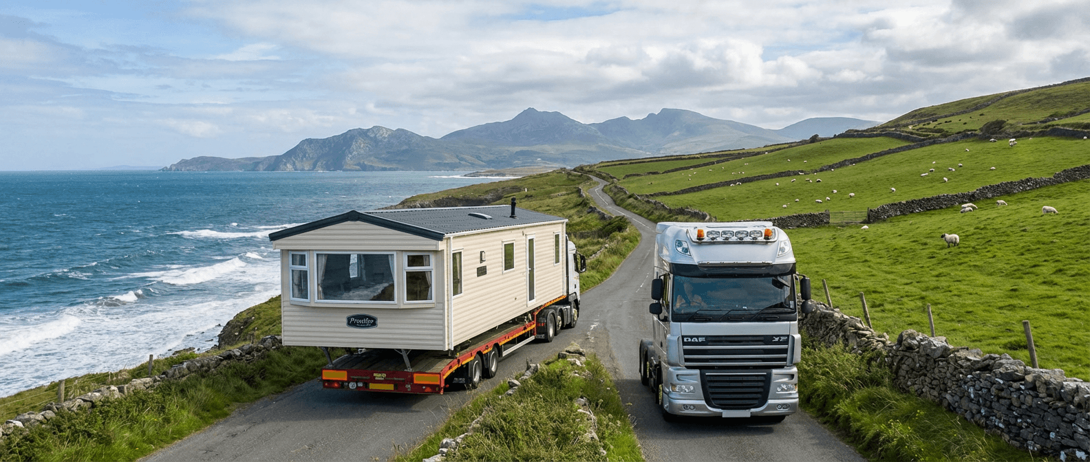 Caravan transport in Conwy