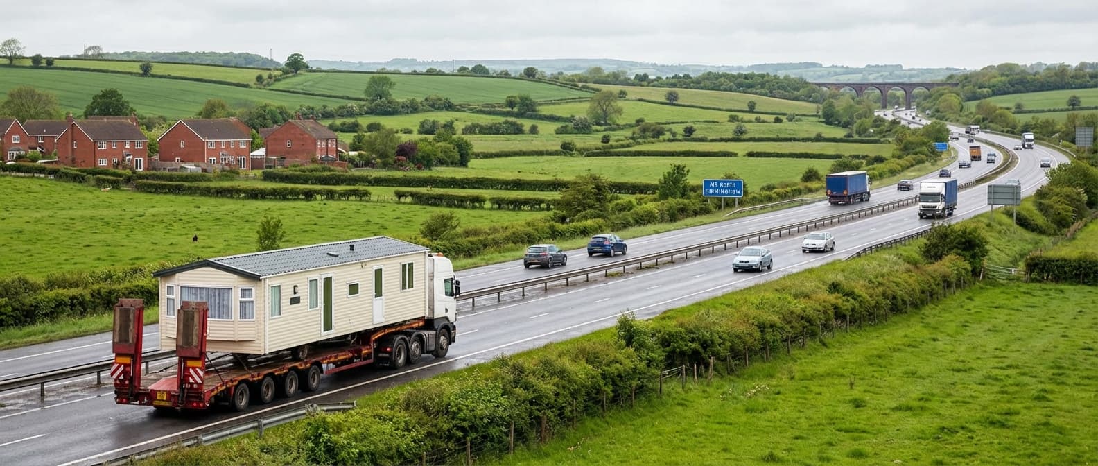 Caravan transport in West Midlands