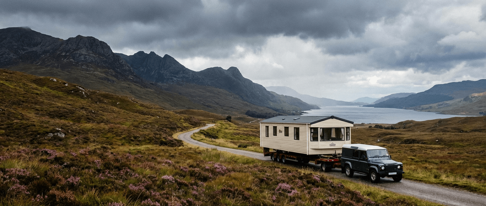 Caravan transport in Highlands